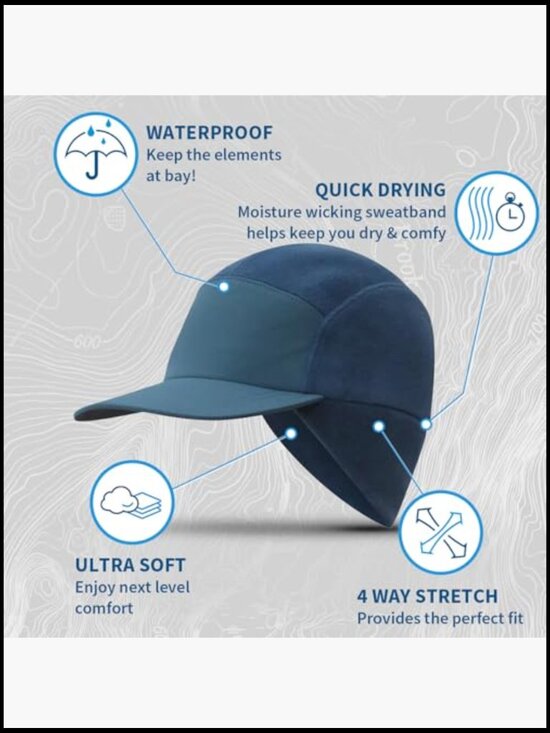 Fleece Winter Running Hat with Ponytail Hole & Soft Foam Brim main image 4